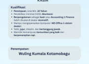 Lowongan Kerja Kasir / Admin Finance di Wuling Kumala Kotamobagu