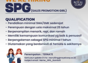 Lowongan Kerja Royal Corp – Sales Promotion Girl (SPG) Penempatan Ternate & sekitarnya