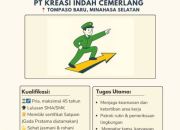 Lowongan Kerja PT Kreasi Indah Cemerlang Minahasa Selatan