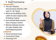 Lowongan Kerja Staff Administrasi dan Staff Purchasing PT Bakri Karya Sarana Manado