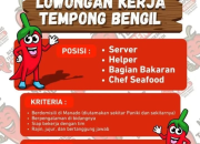 Lowongan Kerja Restoran Nasi Tempong Bengil Manado (4 Posisi Dibuka)