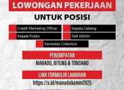 Lowongan Kerja KSP Anugrah Mega Mandiri (KAMM) untuk 5 Posisi di Manado, Bitung, dan Tondano 2025