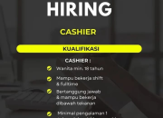 Lowongan Kerja Cashier Fulltime TANARAYA Manado