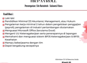 Lowongan Kerja HR Payroll PT SEJ 2025 – Penempatan Site Ratatotok, Sulawesi Utara
