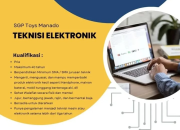 Lowongan Kerja Teknisi Elektronik di SGP Toys Manado