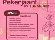 Lowongan Kerja Admin Online Shop di BY SUNSHINEE – Malalayang