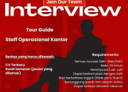 Lowongan Tour Guide & Staff Operasional Kantor (Manado)