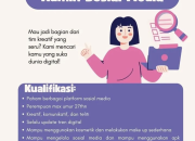 Lowongan Kerja Admin Sosial Media Tomohon (Kreatif & Update Tren Digital)