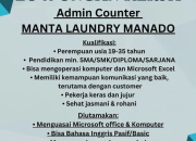 Lowongan Kerja Admin Counter Manta Laundry Manado