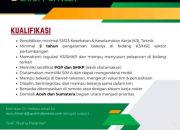Lowongan Kerja Safety Officer di PT Quantus Contractor & Management Services (QCM)