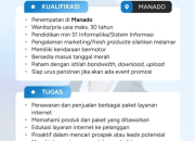 Lowongan Kerja Marketing Internet Provider (Hubkerja) Manado