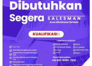 Lowongan Kerja Salesman PT Capung Merah Niaga Penempatan Minahasa