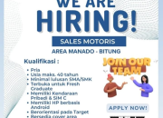 Lowongan Kerja Sales Motoris Crystalin Manado & Bitung (Fresh Graduate Welcome)
