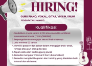 Lowongan Kerja Guru Musik (Piano, Vokal, Gitar, Violin, Drum) di Cantata Manado