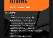 Lowongan Kerja Retail Assistant CARTENZ TACTICAL di Manado (Lulusan SMA/SMK)