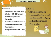 Lowongan Kerja Digital Marketing & Konten Kreator Toko Emas Murah Manado (Wanita Lulusan SMA/SMK)