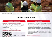 Lowongan Kerja PT Sinar Terang Mandiri Tbk – Driver Dump Truck