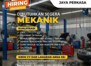 Dibutuhkan Segera! Lowongan Kerja Mekanik Otomotif di PT Samudra Inti Jaya Perkasa (Manado – Tomohon)