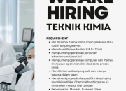Lowongan Kerja Teknik Kimia PT. Maksima Asta Jaya (Penempatan Manado)