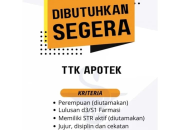 Lowongan Kerja TTK Apotek Milan Farma Pandu Manado (Lulusan Farmasi)