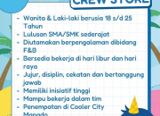 Lowongan Kerja Cooler City – Crew Store (Manado)
