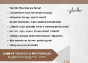 Lowongan Kerja FLORIST ASSISTANT by.gleemics – Diutamakan Bisa Merangkai Bunga!