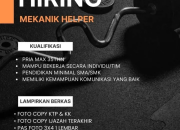 owongan Kerja Mekanik Helper Tunas Oto Perkasa Manado (Minimal SMA/SMK)