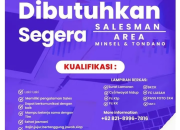 🍦 Lowongan Kerja Salesman Area Minsel & Tondano di PT. CAPUNGMERAH NIAGA (Aice)