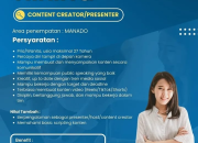 Lowongan Kerja Content Creator & Presenter di Insan Corporation Manado