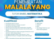 Lowongan Kerja Tutor Bimbel Matematika Brilliant Brain Indonesia – Penempatan Malalayang, Manado
