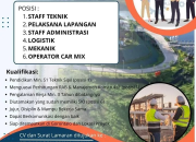 Lowongan Kerja PT Paragon Prima Karya: Penempatan Gorontalo & Lokasi Proyek