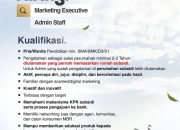 Lowongan Kerja di Buha Golden City: Marketing Executive & Admin Staff