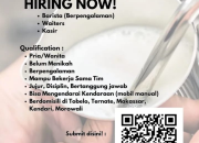 Lowongan Kerja Kopi O (F&B) Penempatan Sulawesi