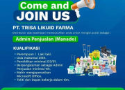 Lowongan Kerja Admin Penjualan di PT. Trisa Likuid Farma (Manado)