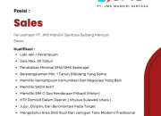 Lowongan Kerja Sales: PT. JMS Mandiri Sentosa
