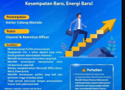 Lowongan Kerja Mandiri Utama Finance (MUF) Manado: Channel & Retention Officer 2026