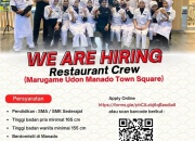 Lowongan Kerja Restaurant Crew Marugame Udon Manado Town Square
