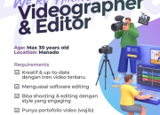 owongan Kerja Manado: Maka Siow Buka Rekrutmen Videographer & Editor 2024