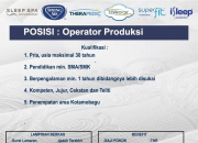 Lowongan Kerja Kotamobagu: Massindo Group Buka Posisi Operator Produksi