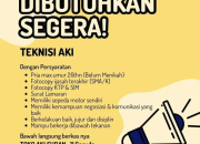 Lowongan Kerja Teknisi Aki di Toko Aki Sudan Manado – Lamar Sekarang!