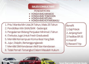 Lowongan Kerja Honda Kumala Group: Sales Consultant Area Sulawesi Utara