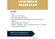 Lowongan Kerja First Class Cafe & Resto 2026: Posisi Steward