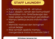 Lowongan Kerja Staff Laundry di Inijo Laundry Singkil: Cek Syarat dan Cara Melamarnya!