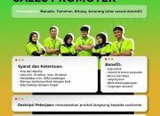 Lowongan Kerja Sales Promoter PT Mata Elang Prima: Penempatan Manado & Sekitarnya