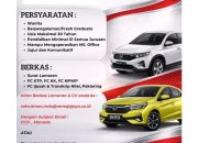 Lowongan Kerja Honda Martadinata 2 Manado: Customer Care Officer (CCO)
