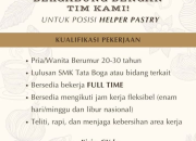 Lowongan Kerja Helper Pastry di Bastianos Manado