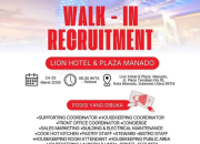 Lowongan Kerja Lion Hotel & Plaza Manado: Walk-In Recruitment Maret 2026