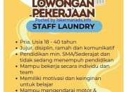 Lowongan Kerja Staff Laundry di Ninijo Laundry Manado – Cek Persyaratannya!