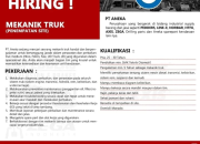 Lowongan Kerja PT Aneka Manado: Mekanik Truk (Penempatan Site)