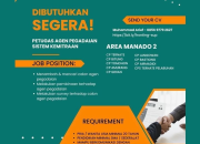 Lowongan Kerja Petugas Agen Pegadaian (Sistem Kemitraan) Area Manado 2